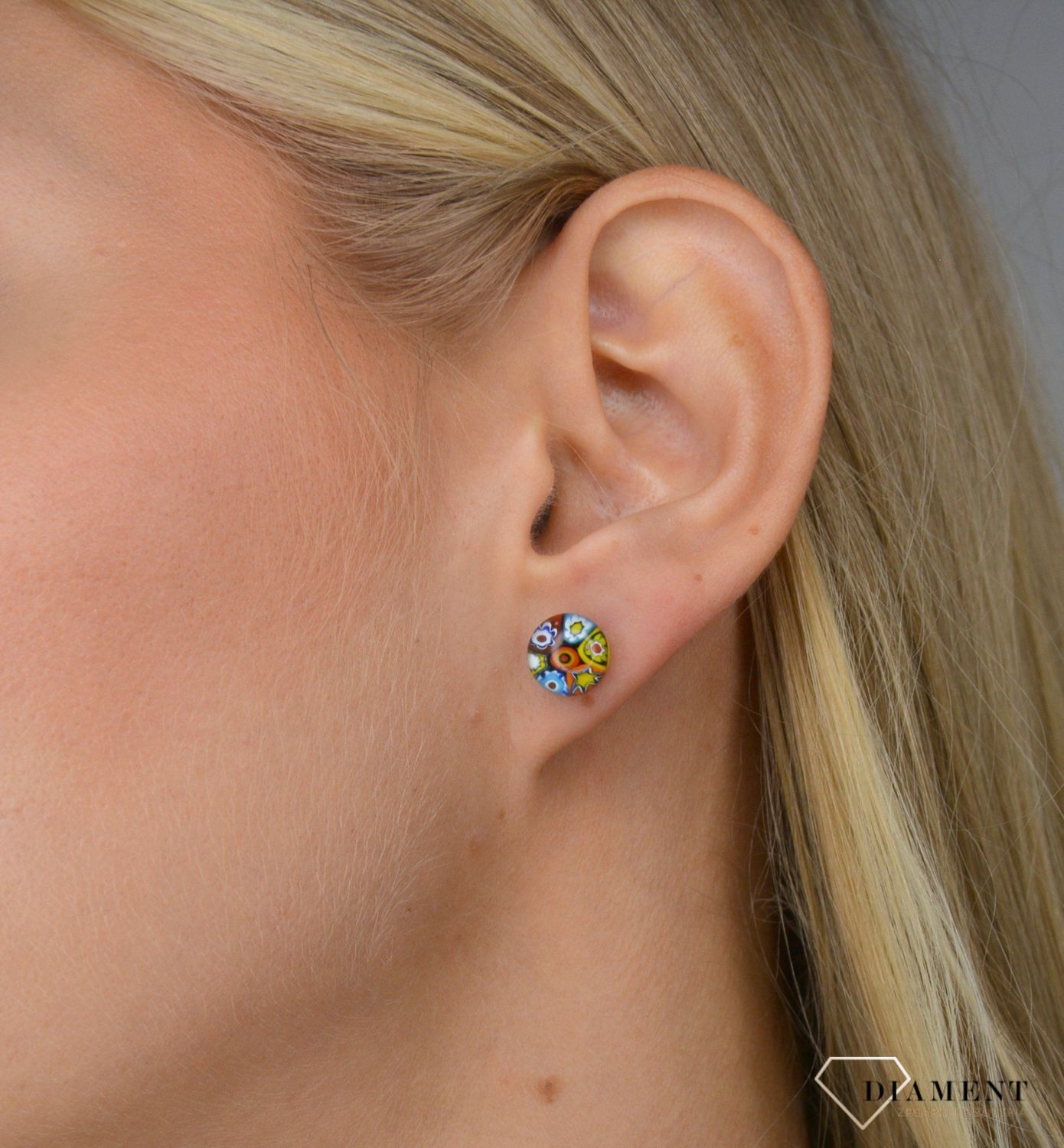 Kolczyki sztyfty szkło weneckie kolorowe Murano 20.jpg